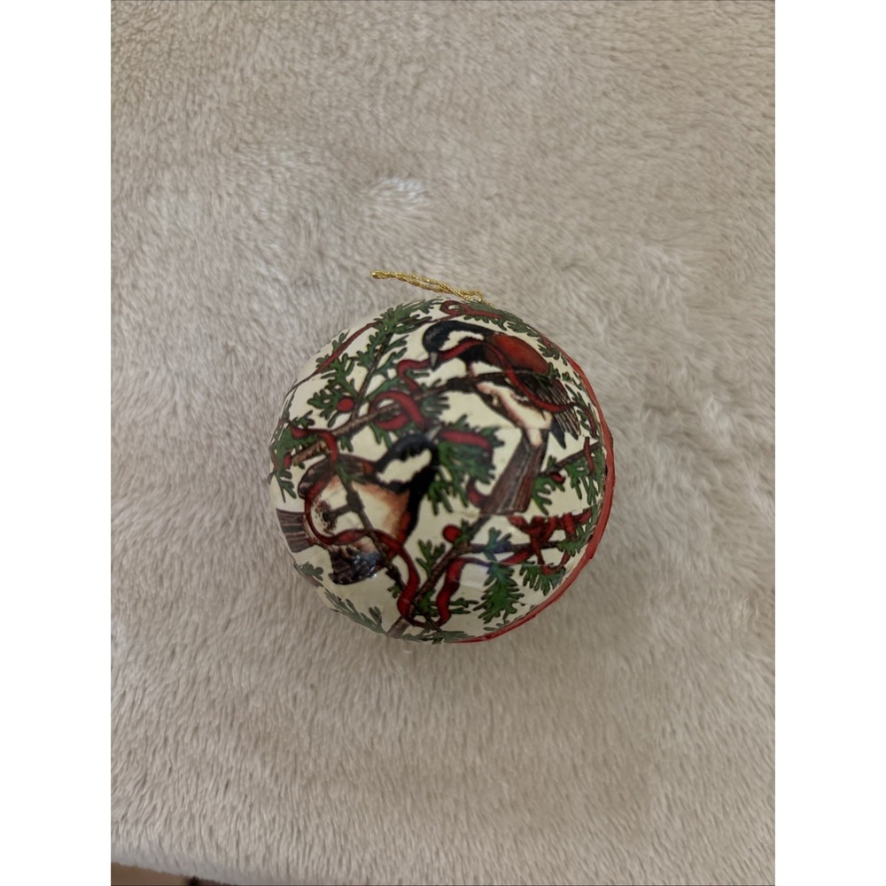Lot Of 2 Vintage Paper Mache Christmas Ornaments From West Germany - Picture 9 of 10